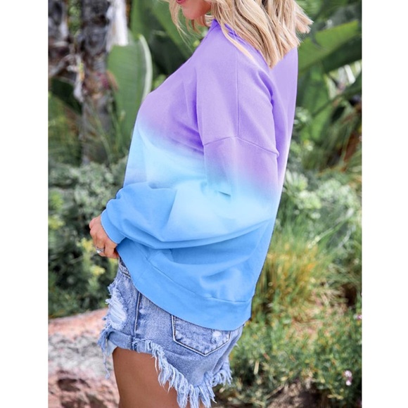 Tie-dye Crewneck Long Sleeve Loose Sweatshirts NWT - Picture 3 of 4